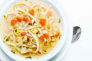 Broth - chicken soup with noodles