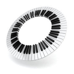Naklejka premium Piano circle