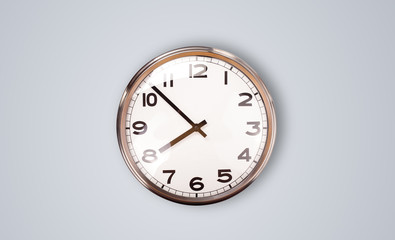 Modern clock with hours and minutes