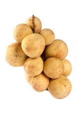 Wollongong sweet fruits isolated on white.