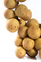 Wollongong sweet fruits isolated on white.