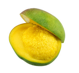 Fresh mango on white background.