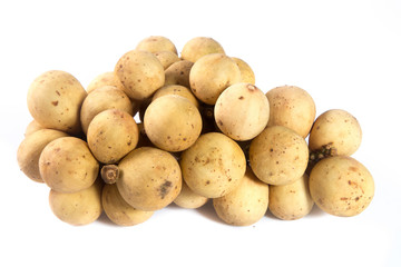 Wollongong sweet fruits isolated on white.