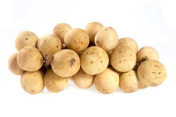Wollongong sweet fruits isolated on white.
