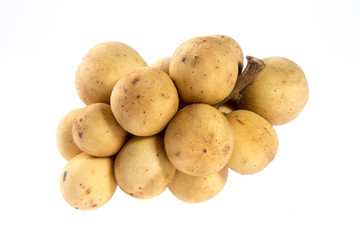 Wollongong sweet fruits isolated on white.