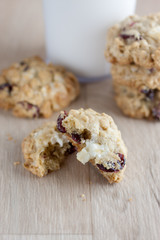 Cranberry White Chocolate Oatmeal Cookies