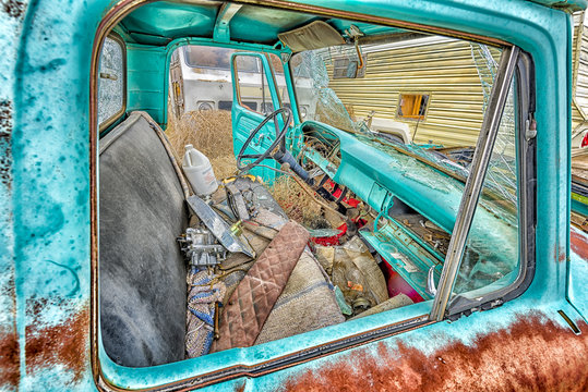 Abandoned Motorvehicles  in a Utah Ghost Town