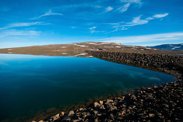 Icelandic lake on a sunny day