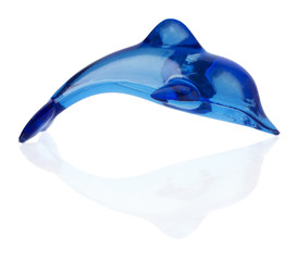 blue dolphin on the white background © Iurii Kachkovskyi