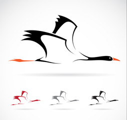 Vector image of an stork