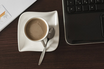 Coffee and laptop