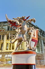 Obraz na płótnie Canvas Silver dragon at London, England