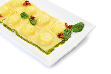 Ravioli with spinach and Rikotta