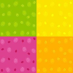 Set of Easter Egg Seamless Patterns