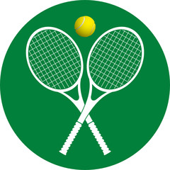 tennis rackets and ball
