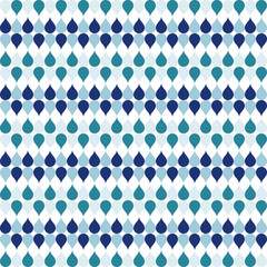Seamless geometric pattern with drops in sea tints