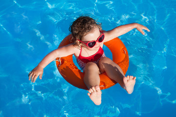 Happy Child Swimming