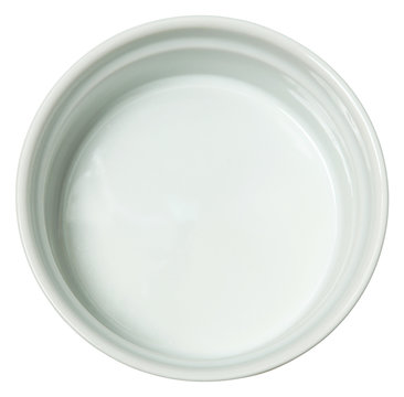 White Ceramic Baking Dish over White