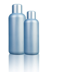 Plastic bottle on white