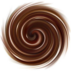 Vector background of swirling chocolate texture