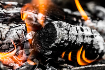 abstract background of burning coals