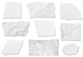 white paper ripped message background