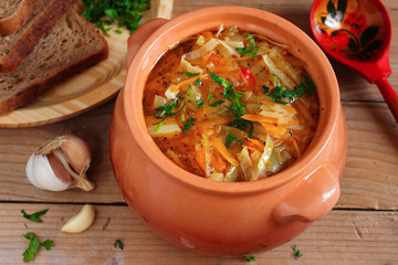 Russian cabbage soup - schi