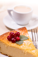 Piece of cake with berries