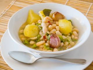Vegetarian Asturian bean stew (Fabada).