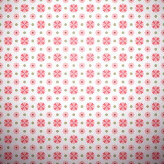 Abstract flower pattern wallpaper with polka dot