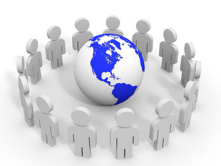 3D people. Social network concept.