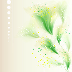 Vector background with delicate flowers