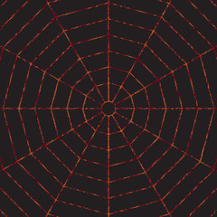 Black and red spider web pattern
