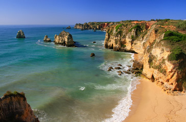Fototapeta na wymiar Ponta de Piedade w Lagos w regionie Algarve, Portugalia