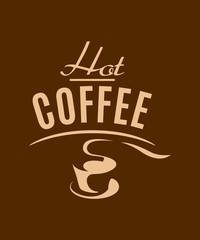 Hot coffee cup poster