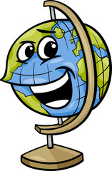globe character cartoon illustration