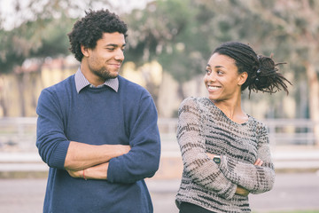 Obraz premium Mixed-Race Couple Outdoor Portrait