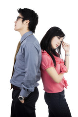 Thoughtful business team