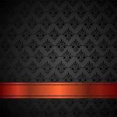 Seamless velvet wallpaper with a red ribbon