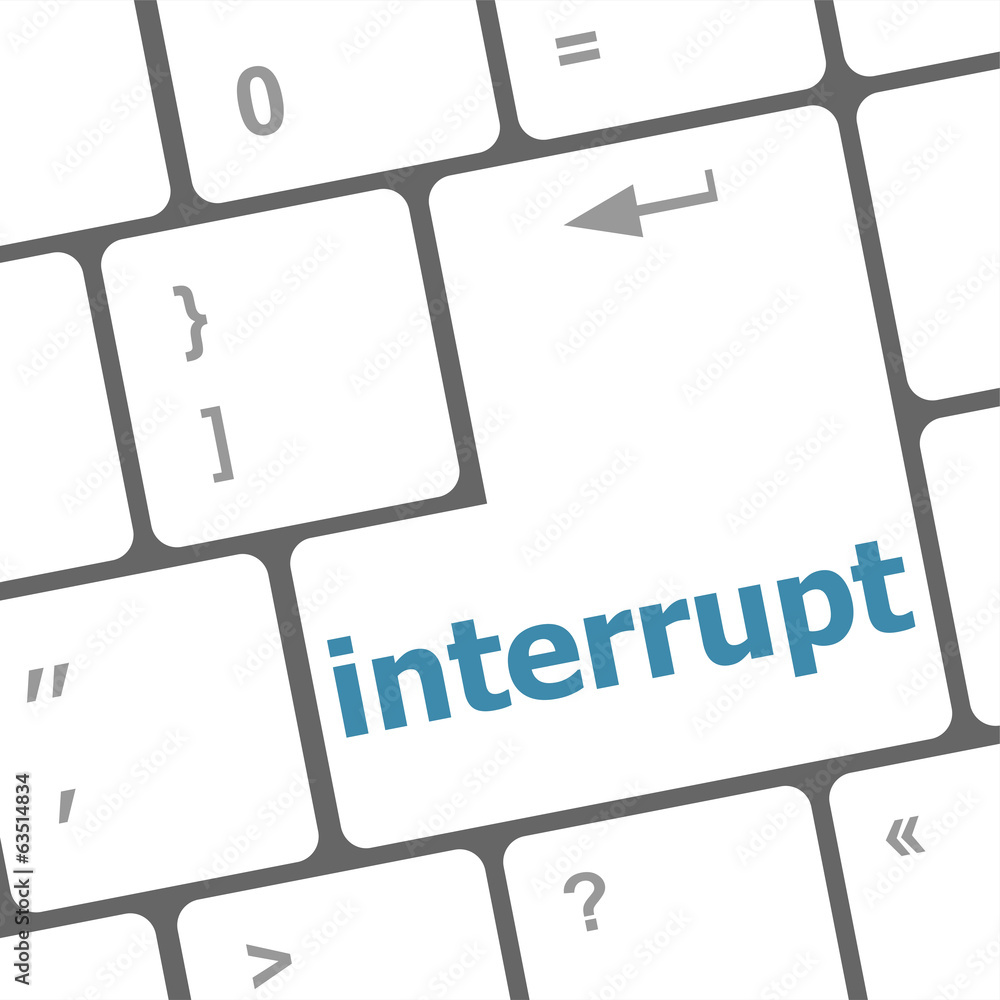 Poster computer keyboard with word interrupt