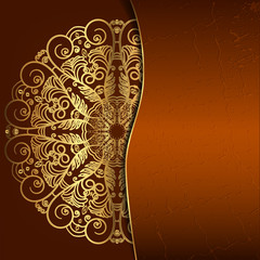 Luxury round openwork pattern. Template for the cover, invitatio