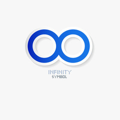 Blue Paper Vector Infinity Symbol