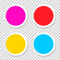 Colorful Vector Empty Circle Stickers - Labels Set