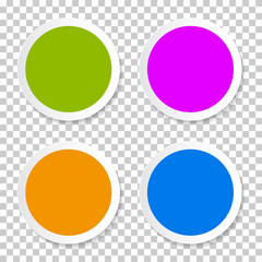 Colorful Vector Empty Circle Stickers - Labels Set