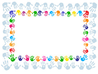 Hand paint print border