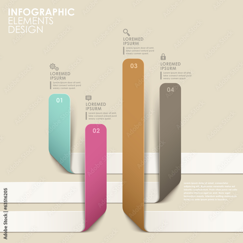 Wall mural abstract banner infographics