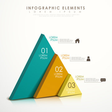 abstract triangle infographics