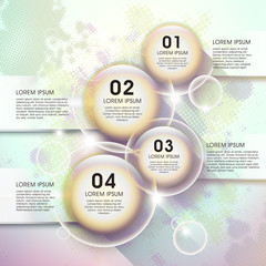 abstract lighted bubble infographics