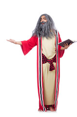 Old wizard isolated on the white background