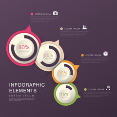 abstract pie chart infographics